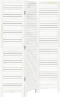 vidaXL 3-tlg. Raumteiler Weiß Massivholz Paulownia 358829