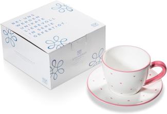 Gmundner Keramik Herzerl Rosa, Teetasse Maxima mit Unterteller