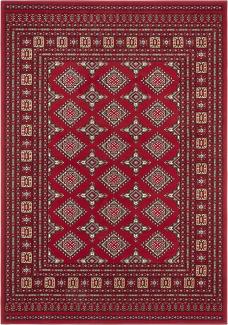 Orientalischer Kurzflor Teppich Sao Buchara Rot - 120x170x0,9cm