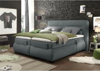 Boxspringbett 180x200 cm elektrisch verstellbar EDIRNE-09 in Uran 04 anthrazit