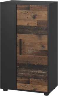 Kommode Berno Schwarz/Oldstyle 50.1 x 87.3 cm mit 2 Fächern Vicco