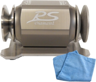 Duke-Handel Messerschärfer Rollenschärfer, Rollenschleifer inkl. Mikrofasertuch, mit Ballig/Konvex X-Schliff trocken oder schnellem Wasserschliff