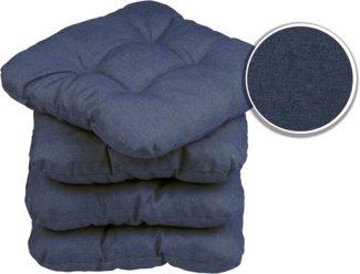 sunnypillow Stuhlkissen 4er Set Stuhlkissen 45x45 cm Bequeme 8cm, Polsterauflage Auflage für Stühle / Bänke