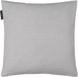 LINUM ANNABELL Elegant Kissenhülle 40x40 cm, 100% Baumwolle, Maschinenwaschbar, Hellgrau