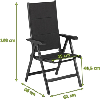 Kettler BASIC PLUS padded Multipositionssessel Klappsessel anthrazit charcoal