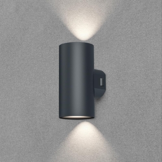 LED Wandleuchte Außen Zylinder Rund 2X 9W IP65 3in1 Up&Down Außenlampe Wandlicht