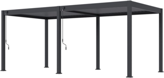 Weide Classic | Pergola Aluminium freistehend | 3 x 6 M | Lamellendach anthrazit