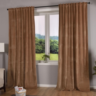 Gardinenbox Vorhang, verdecketeSchlaufen (2 St), verdunkelnd, Samt, Verdunkelung Schal »Milano« Samt blickdicht Tunneldurchzug kürzbar 203