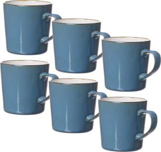 Ritzenhoff & Breker Becher Kaffeebecher-Set Visby 6tlg, Weiß, Steinzeug, 6-teilig