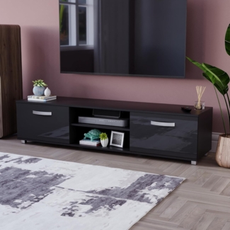Vida Designs Kommoden & Sideboards, Span Holz und MDF, Schwarz, Standard