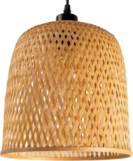 riess-ambiente Hängeleuchte ORGANIC LIVING 25cm natur · Pendellampe mit Schirm · Korb · handmade, keine besonderen Funktionen, ohne Leuchtmittel, für Esszimmer · Bambus-Holz · Boho-Stil · für Schlafzimmer