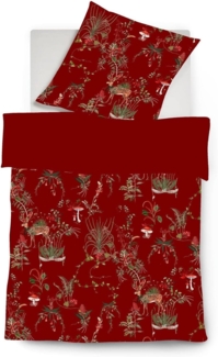 Fleuresse Mako-Satin Bettwäsche Bed Art S Morwell marsala | 135x200 cm + 80x80 cm
