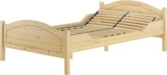 Überlanges Einzelbett 120x220 Kiefer Massivholz Landhausstil V-60.30-12-220Federholzrahmen inkl.