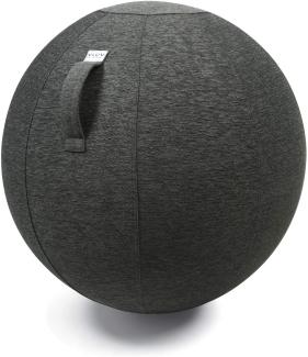 VLUV STOV Stoff-Sitzball, ergonomisches Sitzmöbel für Büro und Zuhause, Farbe: Anthrazit (dunkelgrau), Ø 70cm - 75cm, hochwertiger Möbelbezugsstoff, robust und formstabil, mit Tragegriff