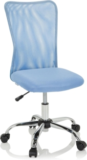 hjh OFFICE 691018 Kinderdrehstuhl KIDDY NET I Stoff/Netz Blau Kinderschreibtischstuhl mitwachsend, ohne Armlehnen