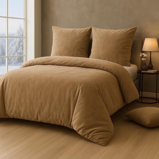 Malika Bettwäsche 200x200 + 2x 80x80 cm Cashmere Touch Bettwäsche, atmungsaktiv, Mikrofaser, 3 teilig, Für Allergiker geeignet, pflegeleicht, angenehm weicher Stoff
