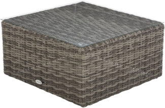 Hespéride - Quadratischer Garten-couchtischMooréa Terre d'ombre - 72 × 72 × 36 cm - Schatten