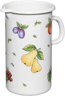 RIESS 0836-068 Emaillekrug 1,5 L, Fruit Garden, H 19 cm / Emaille Krug