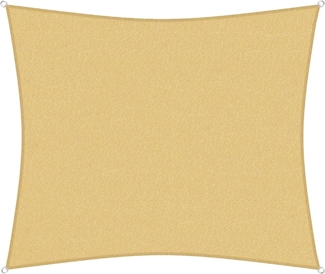sunprotect 12031 Professional Sonnensegel, 3 x 2,5 m, Rechteck, wind- & wasserdurchlässig, beige