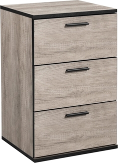 Yaheetech Nachttisch Nachtschrank mit 3 Schubladen Moderne Nachtkommode Schubladenschrank Beistelltisch für Boxspringbett, 35 x 40 x 60 cm