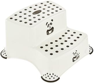 Keeeper Tritthocker zweistufig mit Anti-Rutsch-Funktion Panda Weiß