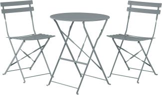 Bistro Set Metall Grau FIORI