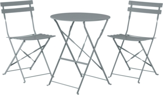 Bistro Set FIORI Metall Grau