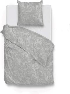 Zo! Home Cotton Bettwäsche 135x200 Paisley di Lino Dove grey silber grau meliert