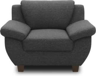 DOMO. collection Sessel Panama, Polstersessel, Einzelsessel, Sofa-Sofa, Garnitur, 108 x 91 x 80 cm (BxTxH), anthrazit