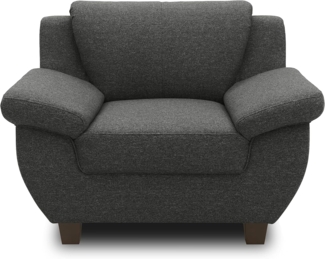 DOMO. collection Sessel Panama, Polstersessel, Einzelsessel, Sofa-Sofa, Garnitur, 108 x 91 x 80 cm (BxTxH), anthrazit