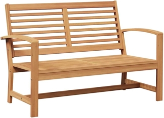 vidaXL Gartenbank Natur 110 x 64 x 76.5 cm Teak-Massivholz 42006401