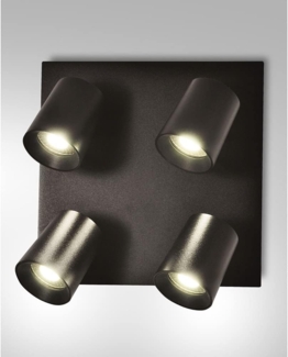 Fabas Luce Modo Spot GU10 4X35W Aluminiumdruckguss Schwarz