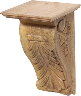 Marrakesch Orient & Mediterran Interior Wandregal Wandablage Wandregal aus Massivholz Yuka, 1-tlg, Handarbeit