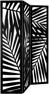 Atmosphera - Paravent Feuille - Holz - schwarz H 170 cm - Schwarz
