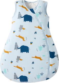 Duomiaomiao Baby Schlafsack 2.5 tog,Schlafsack Baby Ganzjahres, Baumwolle Baby Schlafsack Winter,Warmer Schlafsack Baby, Winter Schlafsack Baby（Elefant/L/2.5TOG