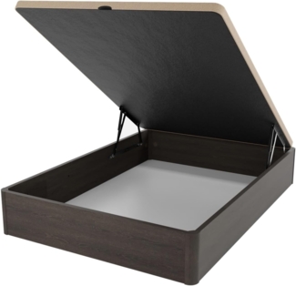 DUÉRMETE ONLINE - Klappbares Bett, super verstärkt, mit atmungsaktivem Deckel, 90x190 cm, inklusive Werkzeug, Farbe Wenge