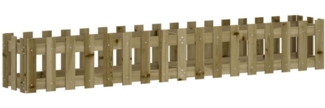 vidaXL Hochbeet Lattenzaun-Design 200x30x30 cm Kiefernholz Imprägniert 832506