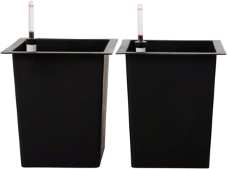 VIVANNO Pflanzeinsatz Kunststoff EINSATZ Bewässerung Konisch - Schwarz Matt (Set, 2 St), 29x29x32 cm