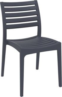 CLP Gartenstuhl Ares stapelbar und mit modernem Design,dunkelgrau