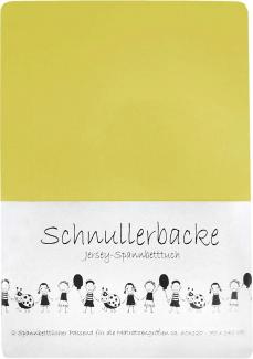 2er Set Baby Jersey Spannbetttuch Schnullerbacke gelb