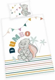 Disney Dumbo Bettwäsche 100x135 cm - 100 Prozent Baumwolle - GREEN von OEKO-TEX