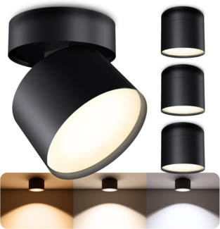 SSC-LUXon LED Aufbaustrahler SAMU Aufbauspot schwenkbar schwarz LED GX53 3W warm / neutral / kalt, Warmweiß bis Tageslicht