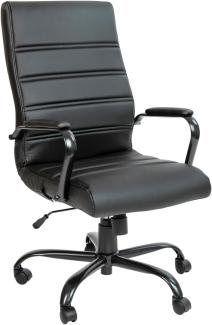 Flash Furniture Chefsessel aus Leder, Black, High Back