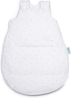 Babyschlafsack HONEY | mitwachsend & atmungsaktiv | ganzjahres Baby-Schlafsack | Stoffe ÖKO-TEX zertifiziert | vier verstellbaren Größen (Punkte-bunt, 50/56)