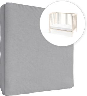 Jersey 100% Baumwolle Spannbettlaken für 160x70 cm Kleinkind Junior Bett Matratze (Grau)