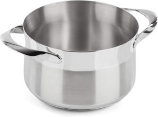 Barazzoni My Lady Kasserolle CM16, Edelstahl 18-10 Dicke 1,2 mm mit Sandwichboden