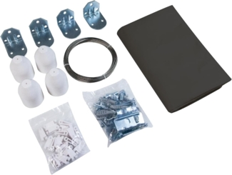 Windhager Sonnensegel-Seilspann-Set, 270x140 cm, Sonnenschutz, atmungsaktiv, Polyestergewebe, Anthrazit