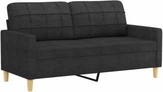vidaXL 2-Sitzer-Sofa Schwarz 140 cm Stoff 359095