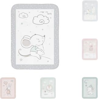 Kikkaboo Babydecke Super Soft 110 x 140 cm kuschelige Babydecke aus Fleece grau