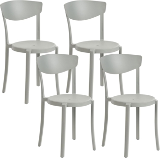 Gartenstuhl 4er Set VIESTE Hellgrau